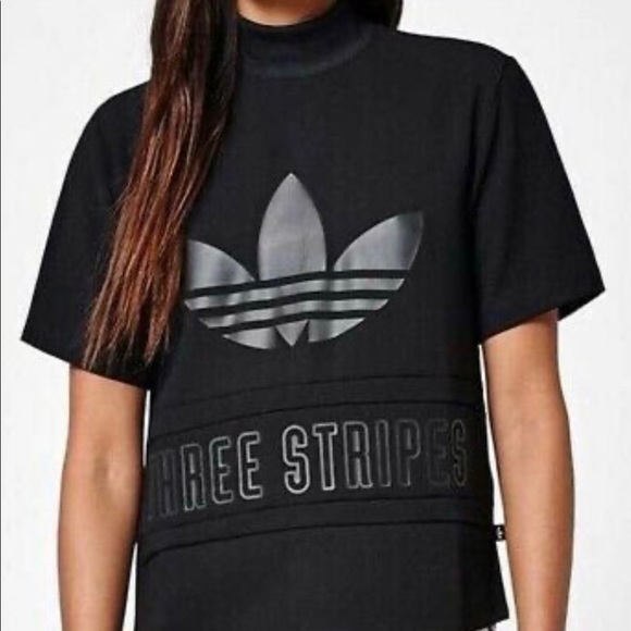 Adidas Black High Neck Top M - Picture 1 of 5